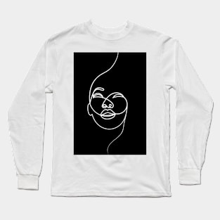 Facing The Wind ( black/white ) Long Sleeve T-Shirt